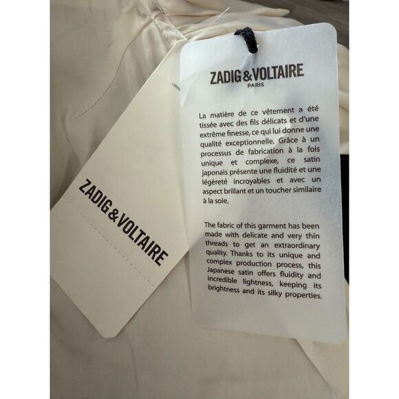 NWT Zadig & Voltaire Tiza Satin Top size XS - Picture 7 of 8